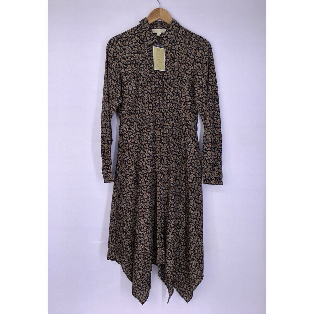 Michael Kors Delicate Paisley Hank Dress Sienna Women’s Size Medium Button Front
